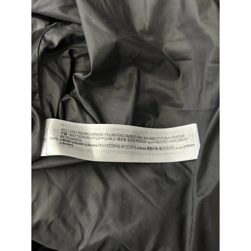 ZARA Men’s Puffer‎ Jacket Size Small Snaps Pockets Black